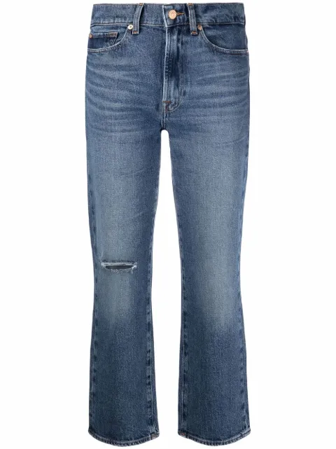 7 For All Mankind high-rise cropped Logan jeans