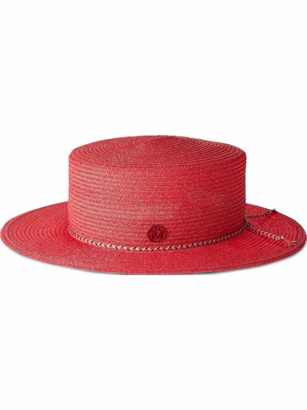 Maison Michel Kiki Straw Canotier Hat 