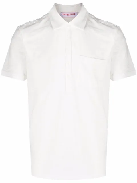 Shop Orlebar Brown Thompson cotton polo 
