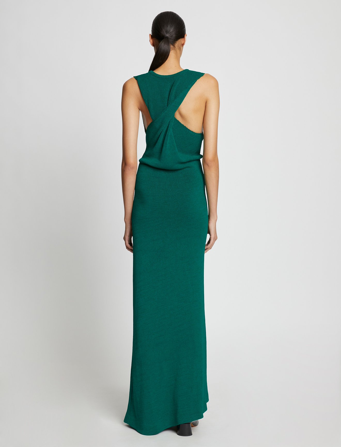 Twist Back Viscose Crepe Knit Dress #2