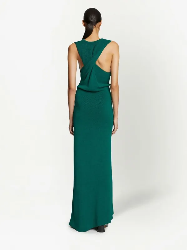 green dress and jacket set Jessica Mini Dress in Knit Green , Halter Neck , Bodycon main image 0