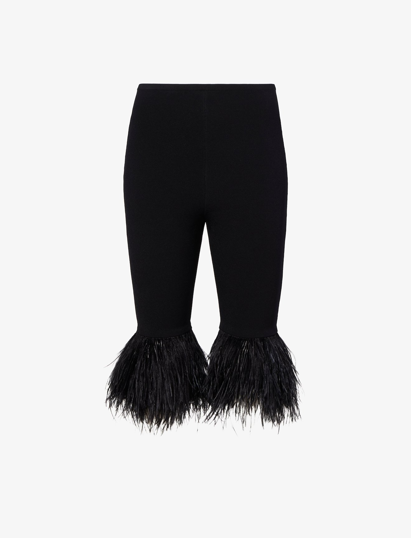 Feather Trim Knit Shorts #4