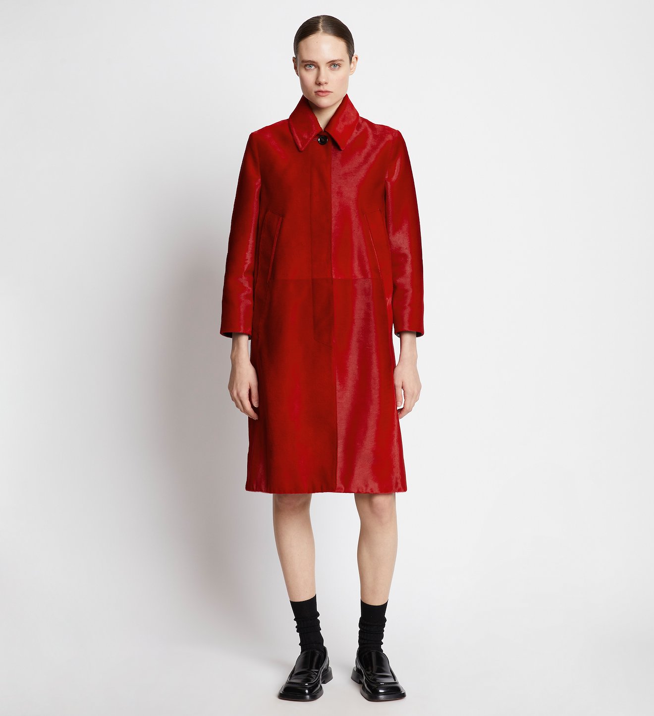 Solid Haircalf Coat