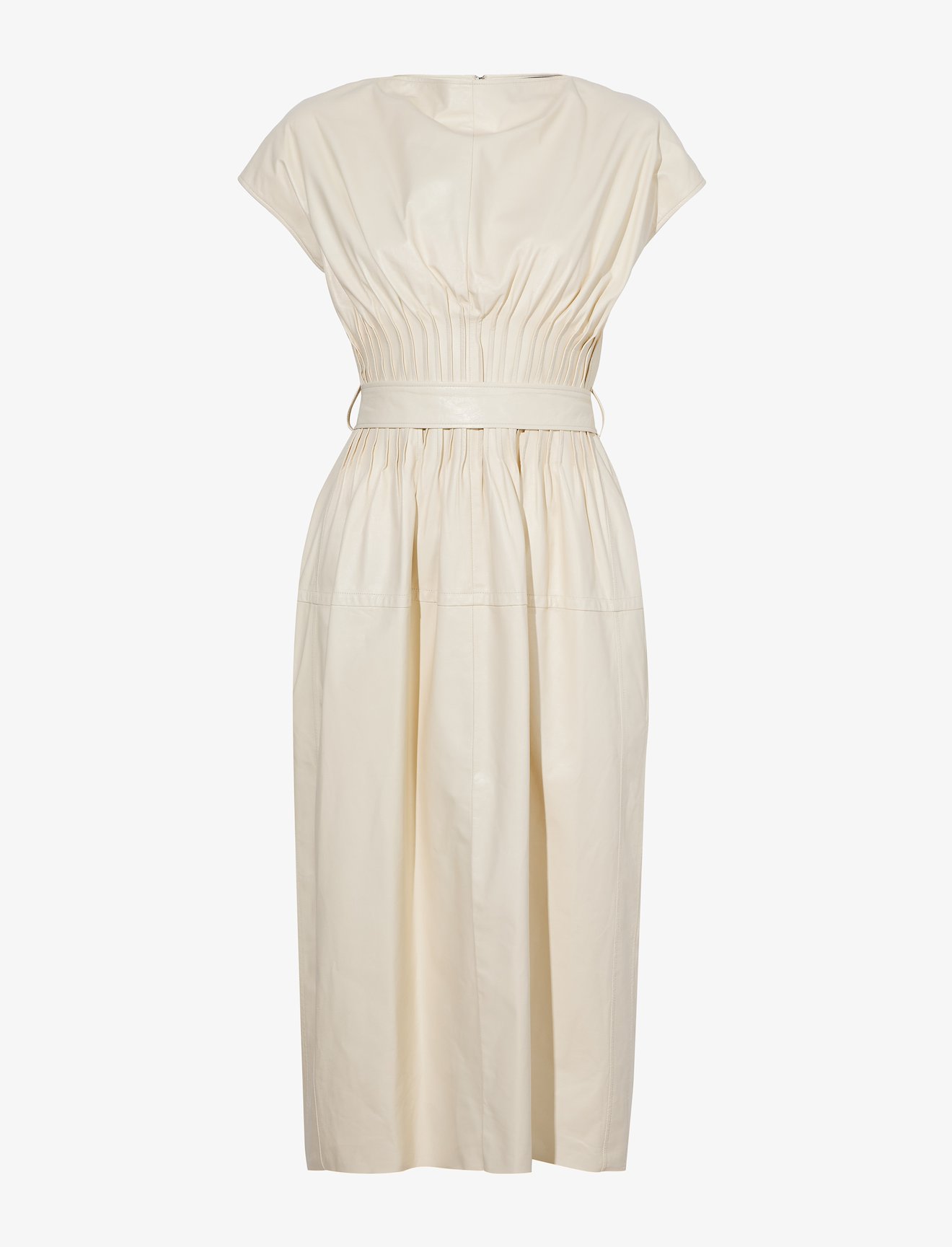 Leather Pintuck Dress #4