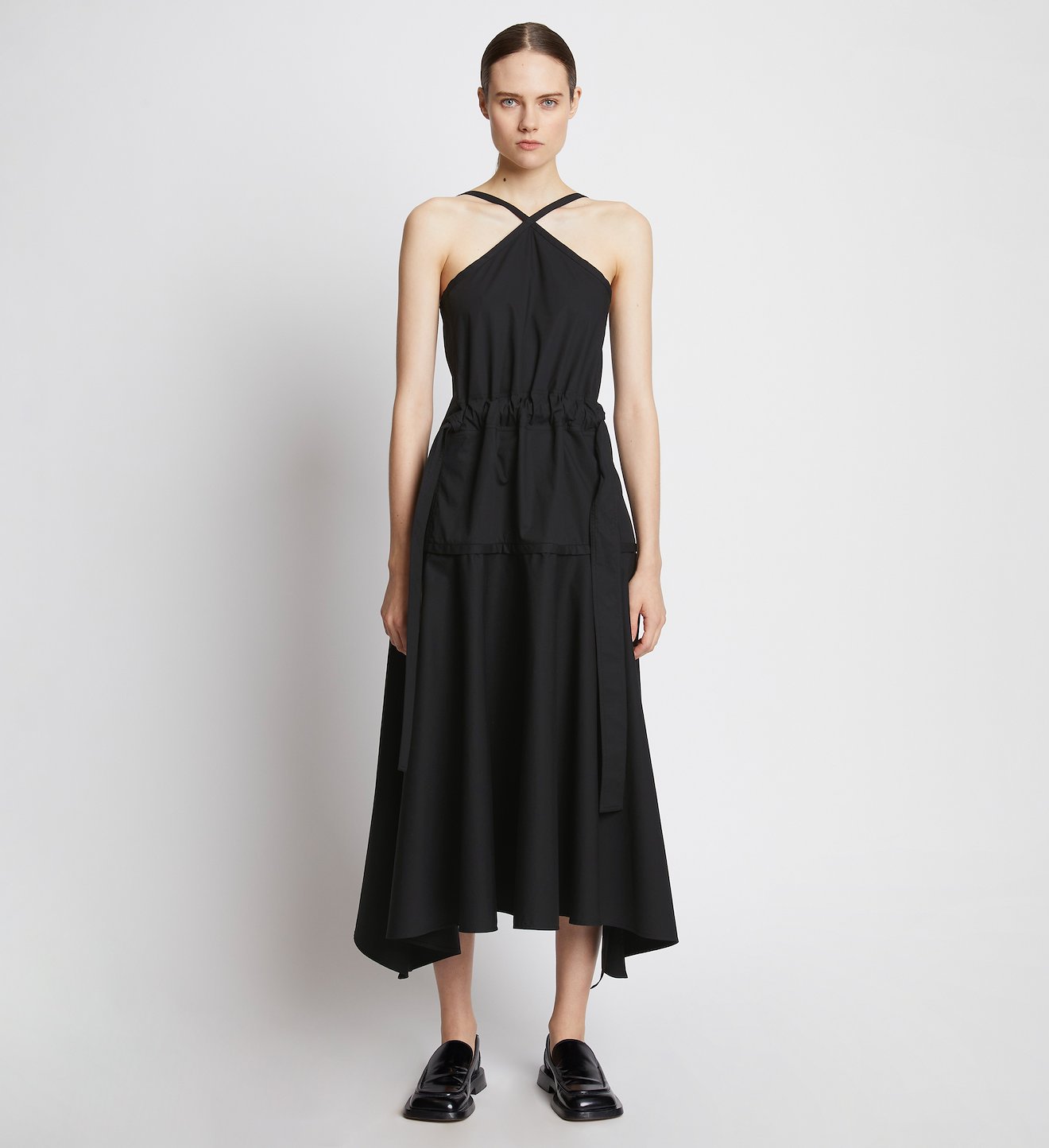 Eco Poplin Dress in black | Proenza Schouler