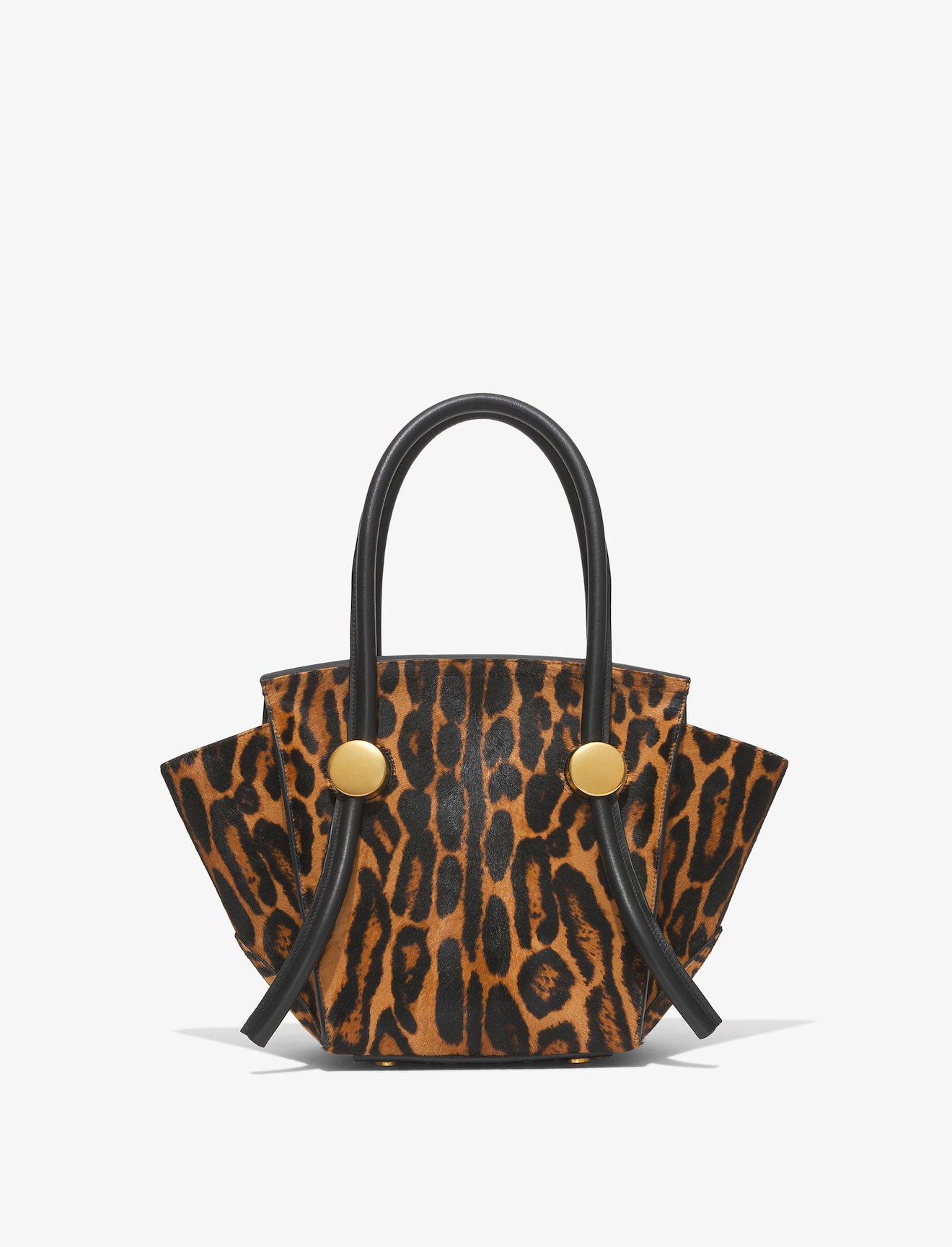 Small Leopard Printed Haircalf Pipe Bag #3