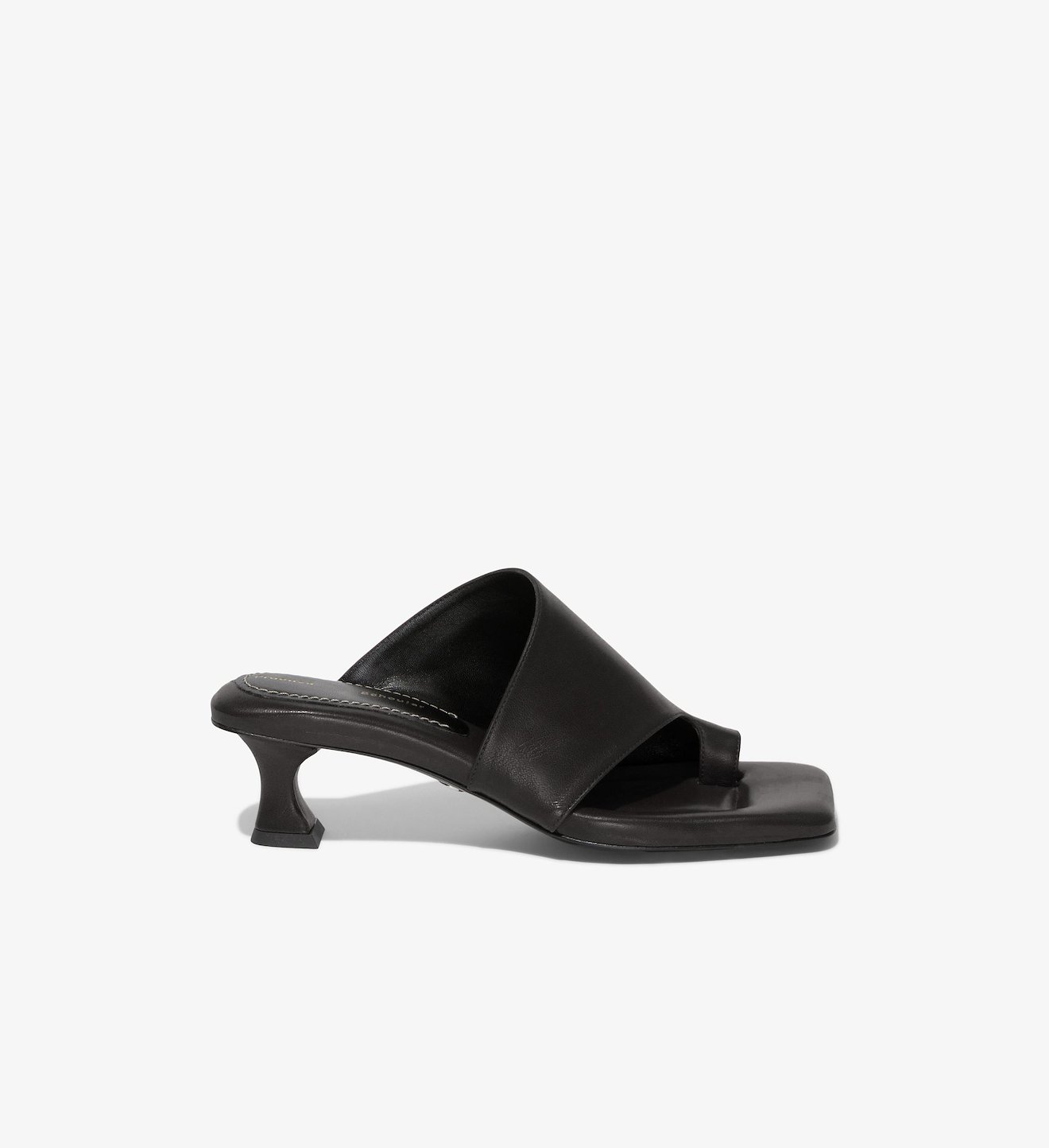 Square Asymmetric Toe Ring Sandals in black | Proenza Schouler