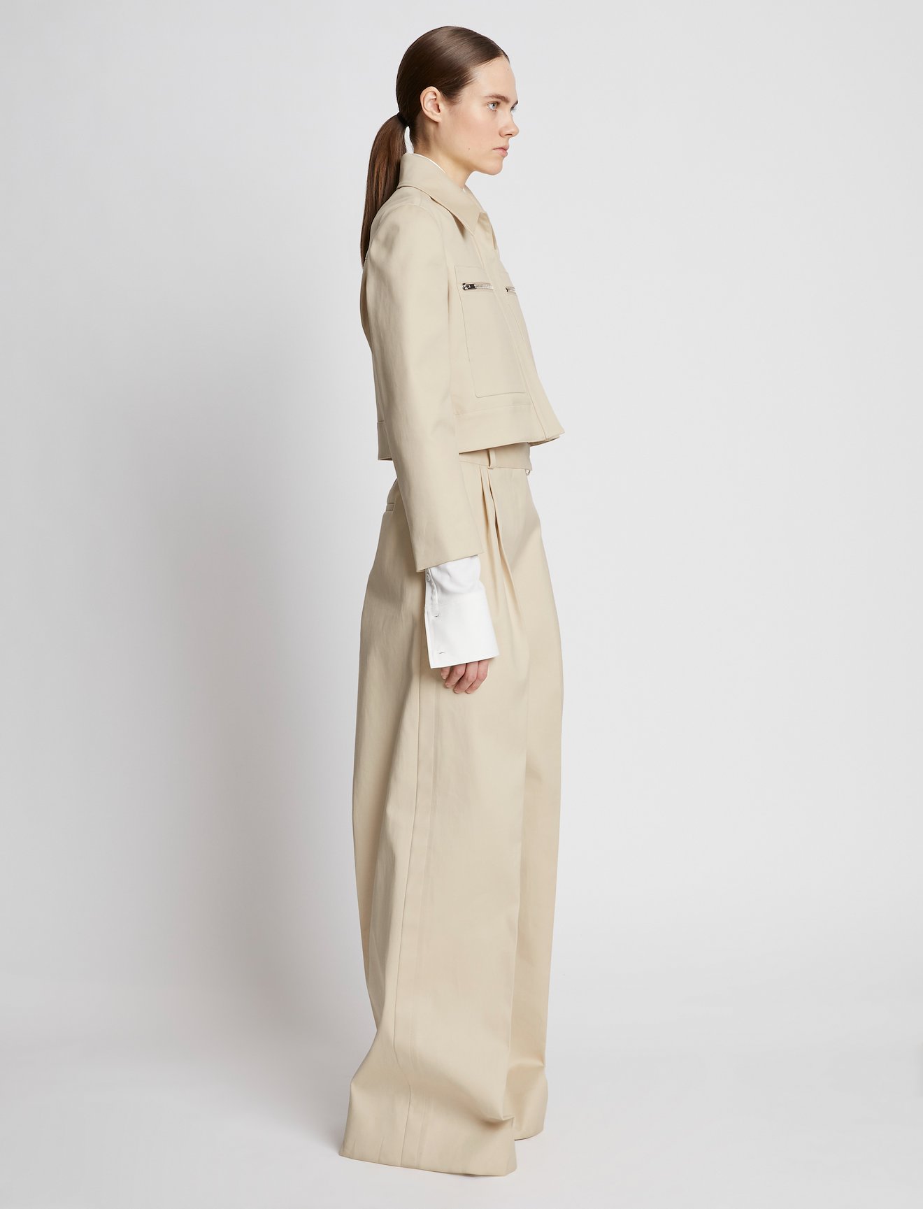 Cotton Gabardine Cropped Jacket #2