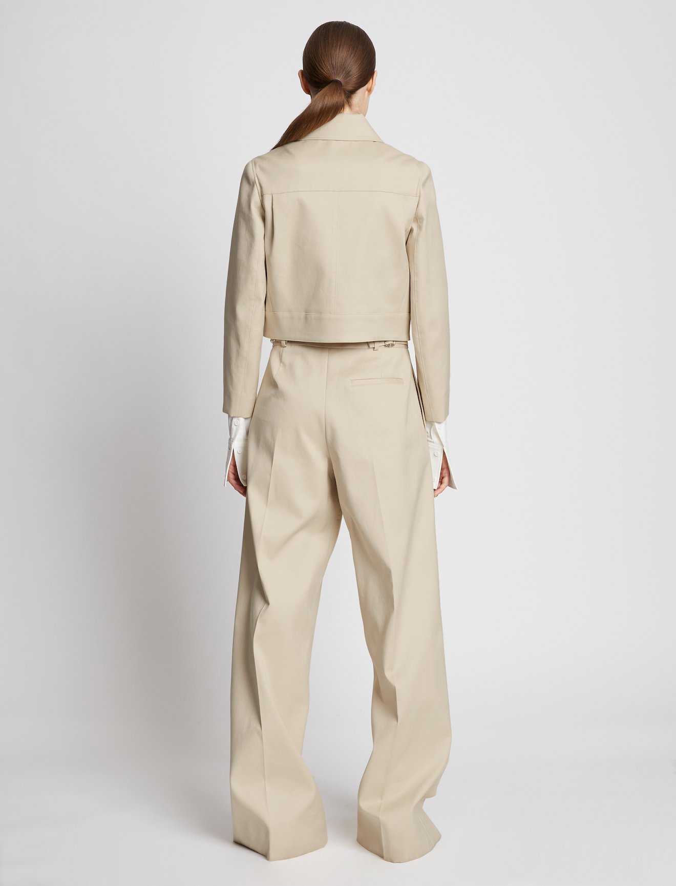 Cotton Gabardine Cropped Jacket #3