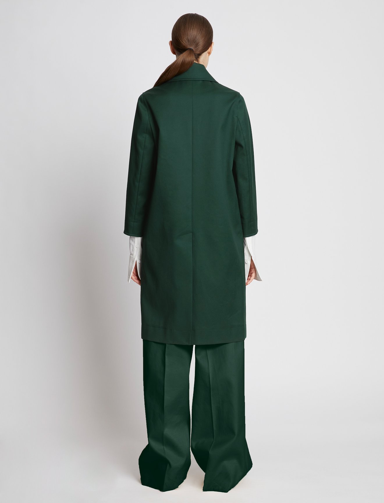 Cotton Gabardine Single Breasted Coat #2