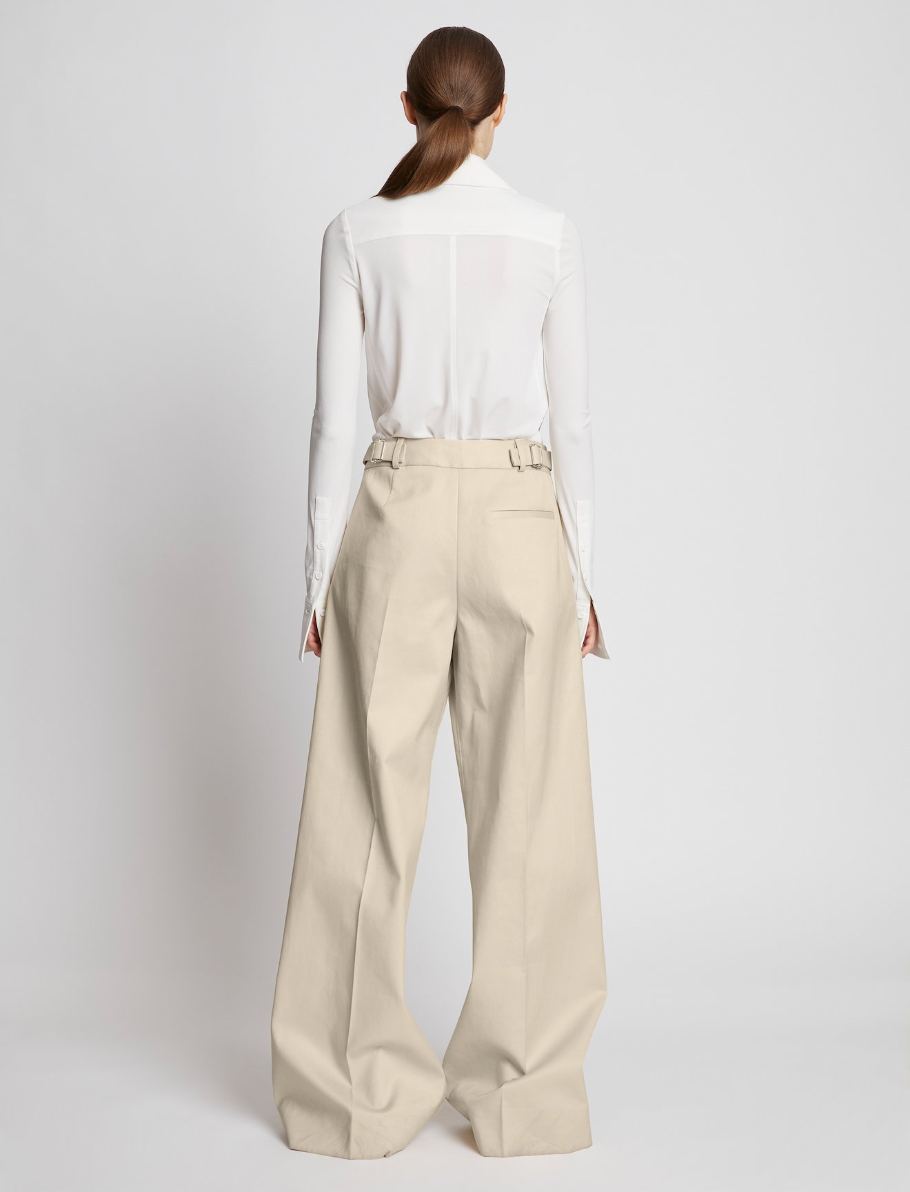 Cotton Gabardine Pants in neutrals | Proenza Schouler