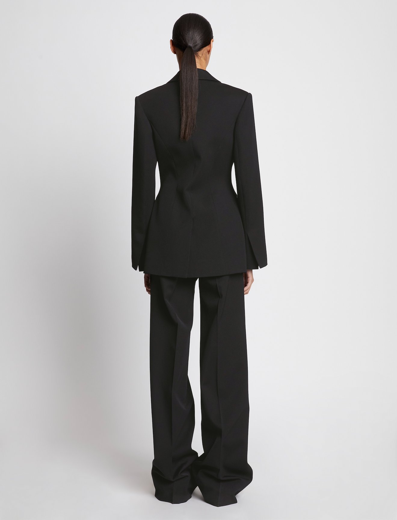 Wool Twill Satin Trim Blazer #3
