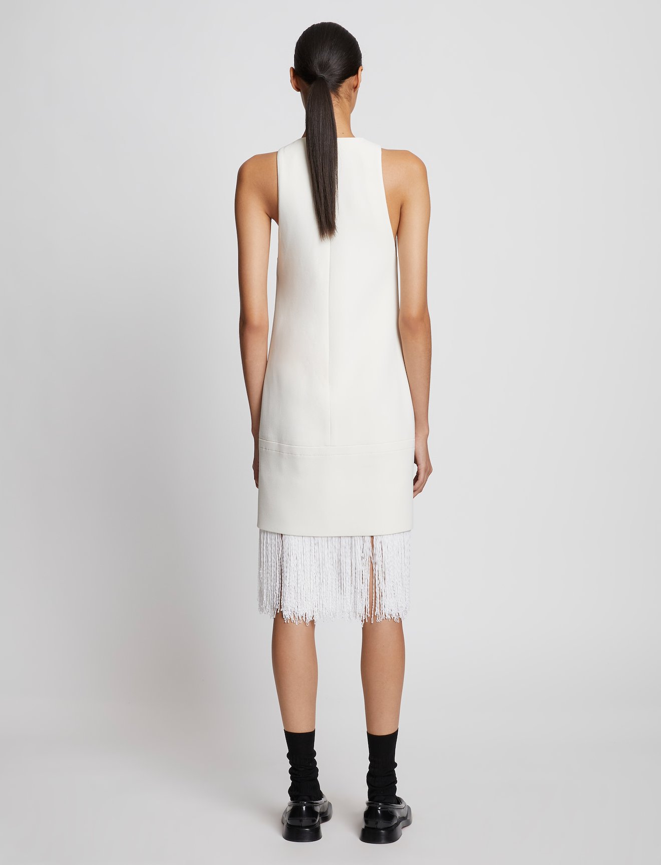 Bi-Stretch Crepe Fringe Dress #2