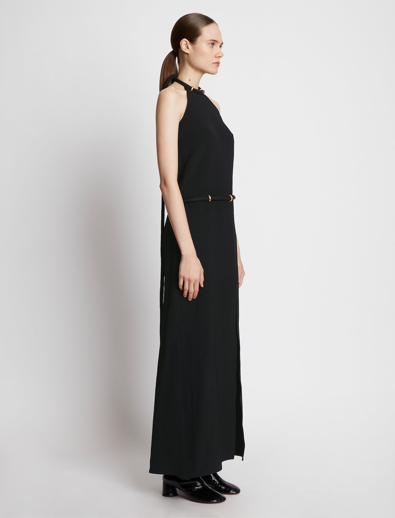 Bi-Stretch Crepe Halter Dress #1