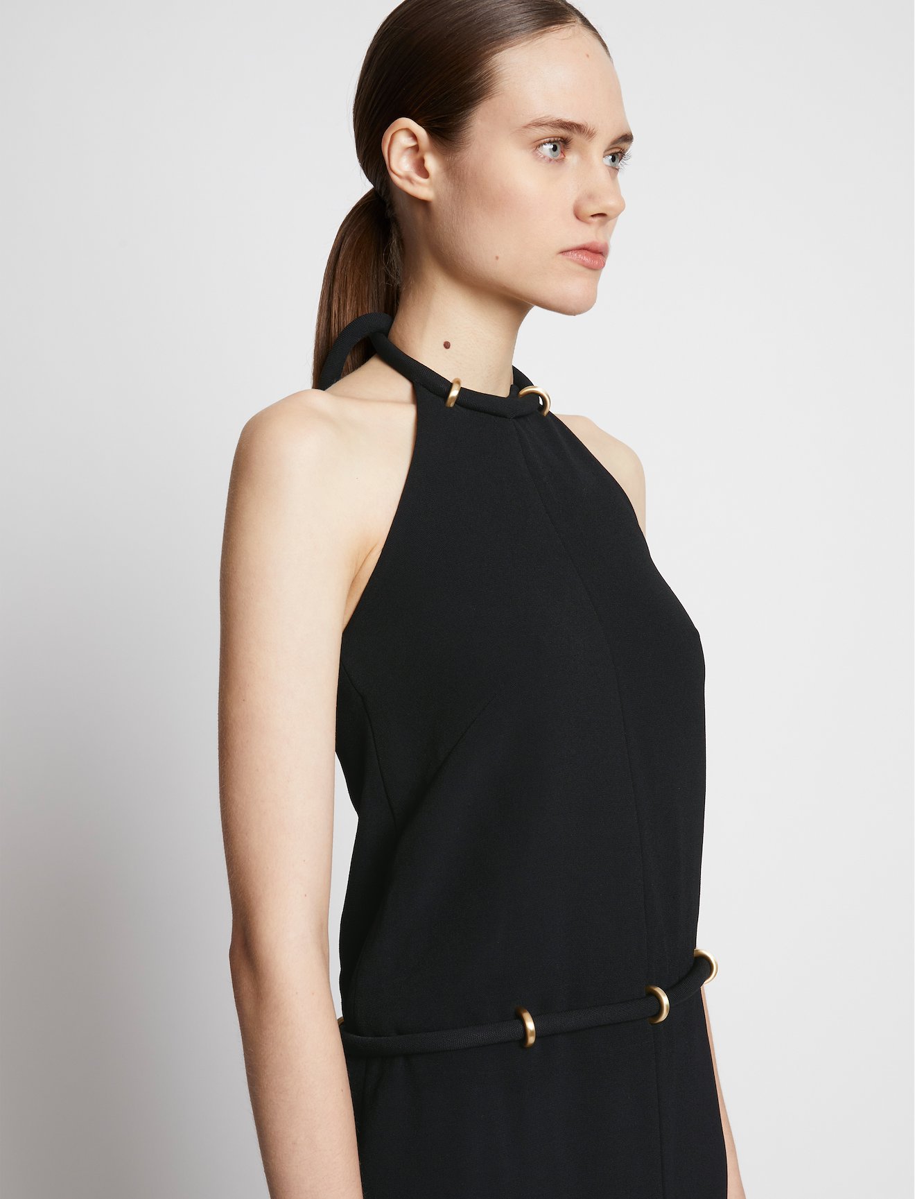 Bi-Stretch Crepe Halter Dress #3