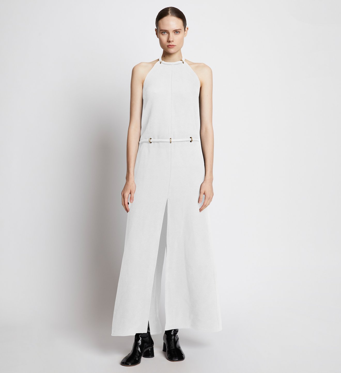 Bi-Stretch Crepe Halter Dress