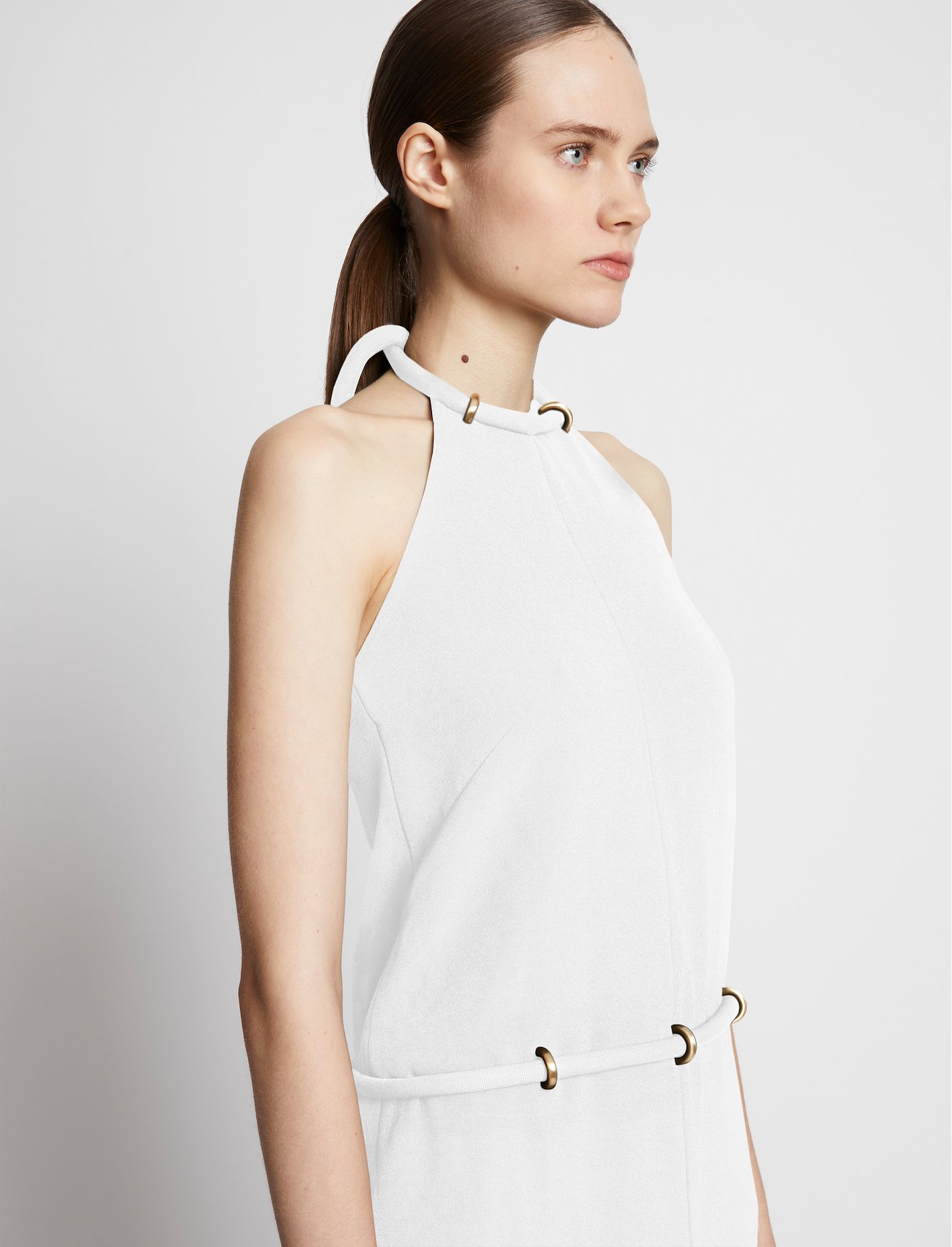 Bi-Stretch Crepe Halter Dress #3