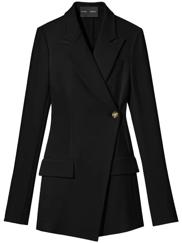 Proenza Schouler Double-breasted Peak-lapel Blazer in Black
