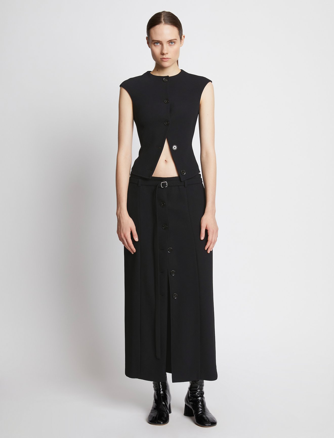 Bi-Stretch Crepe Sleeveless Top #1