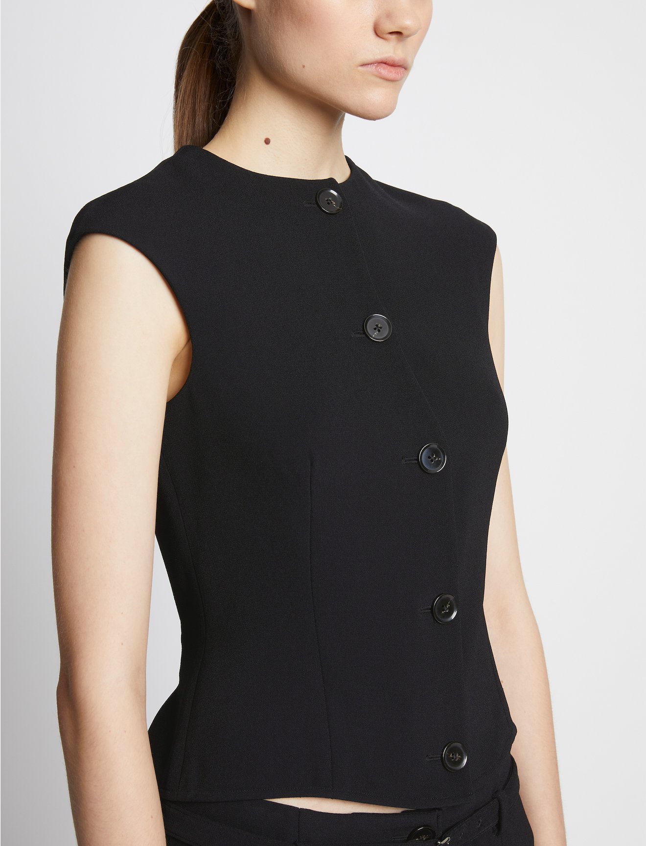 Bi-Stretch Crepe Sleeveless Top #4