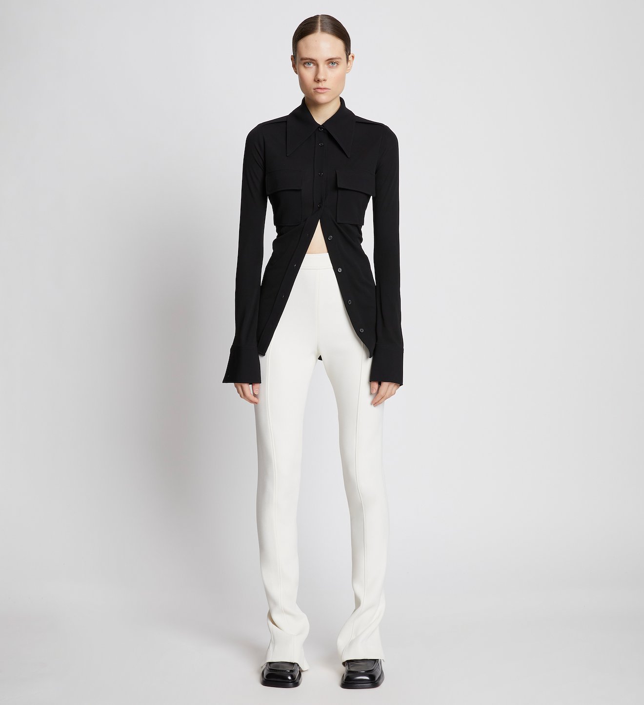 Bi-Stretch Crepe Slim Pants