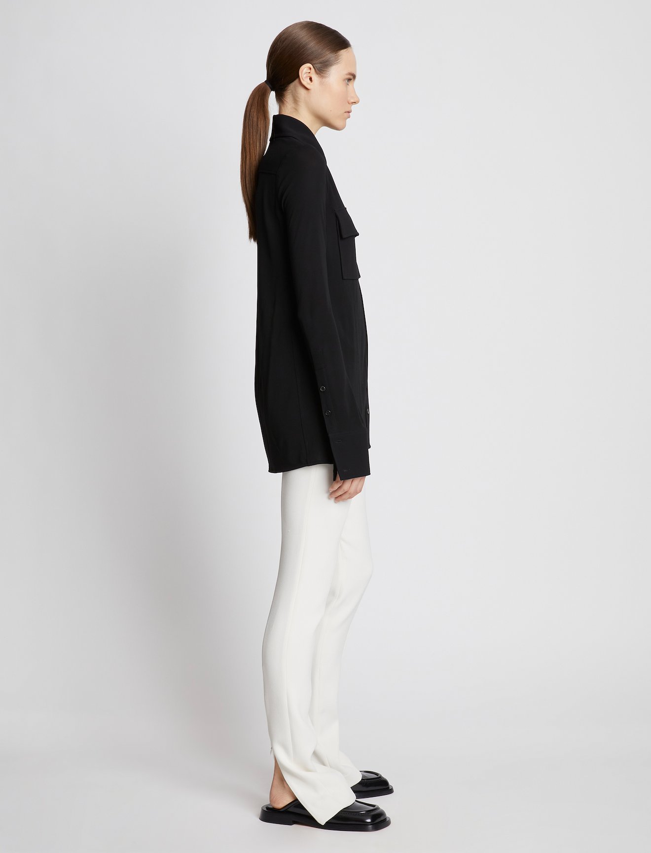 Bi-Stretch Crepe Slim Pants #1