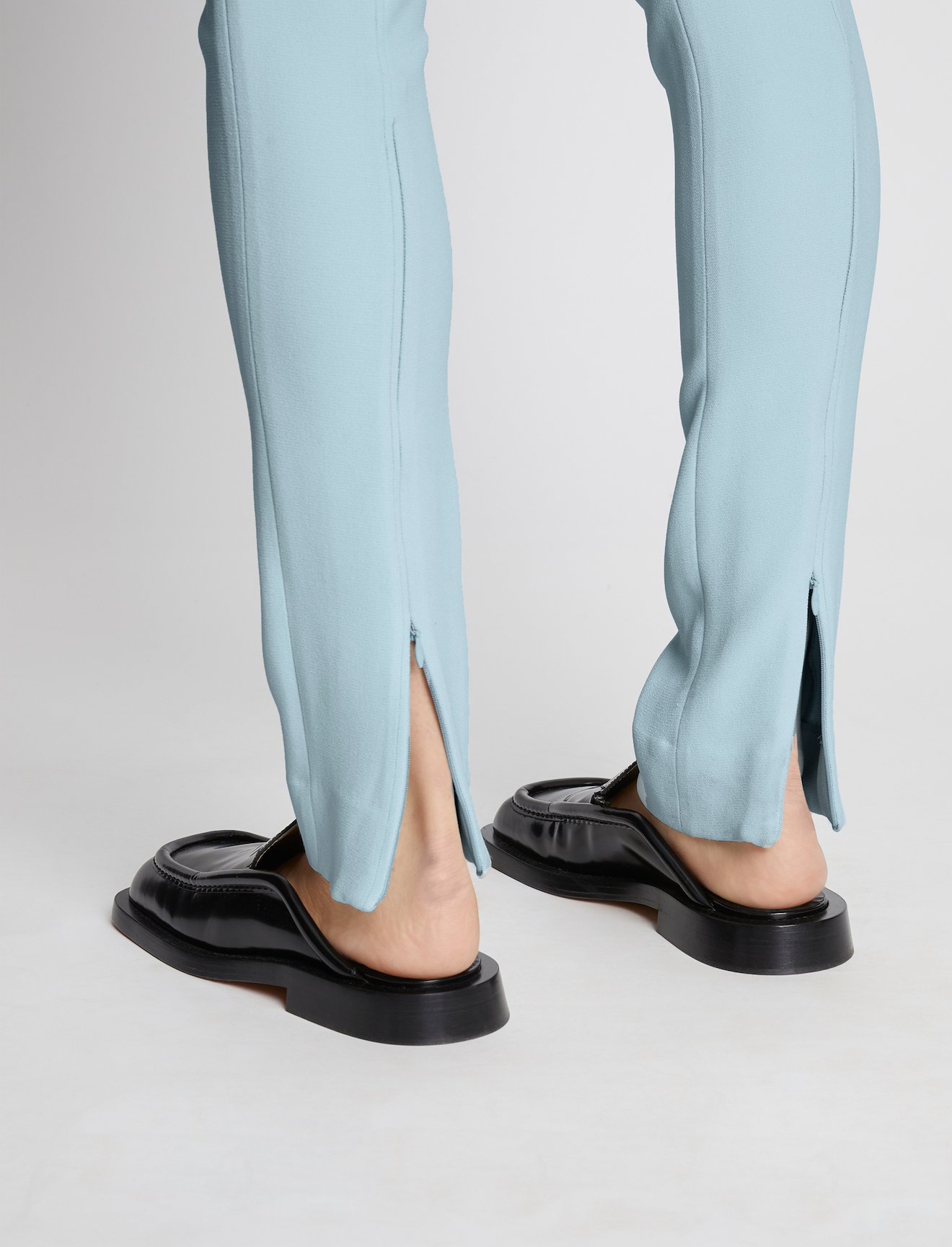 Bi-Stretch Crepe Slim Pants in blue | Proenza Schouler