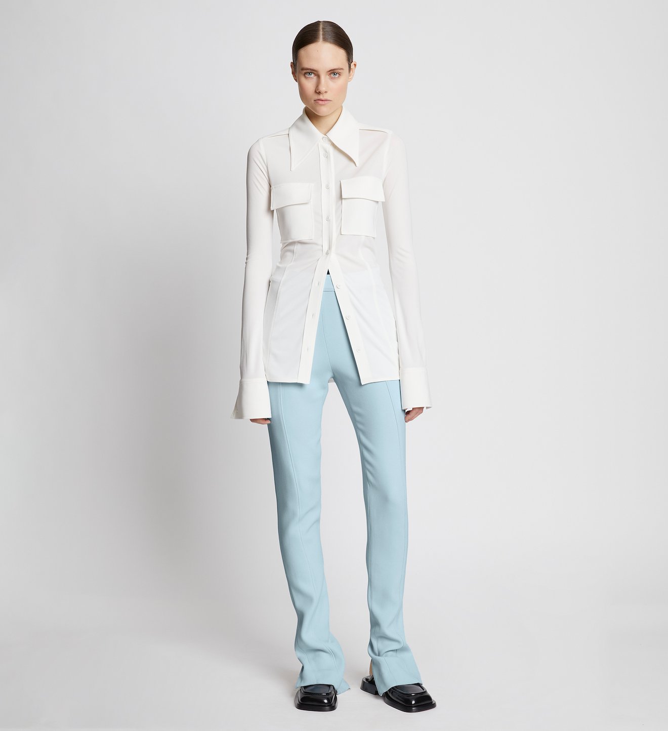 Bi-Stretch Crepe Slim Pants