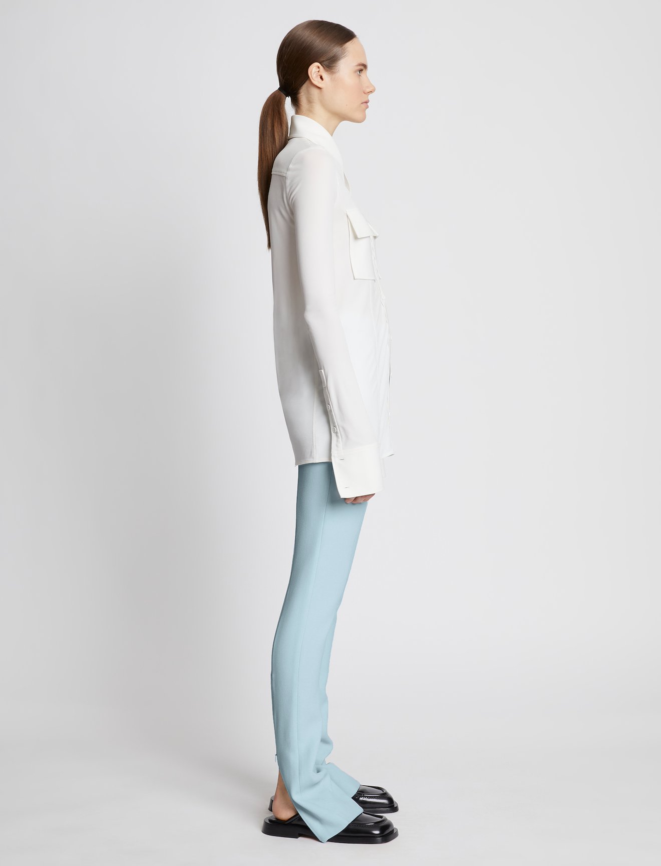 Bi-Stretch Crepe Slim Pants #1