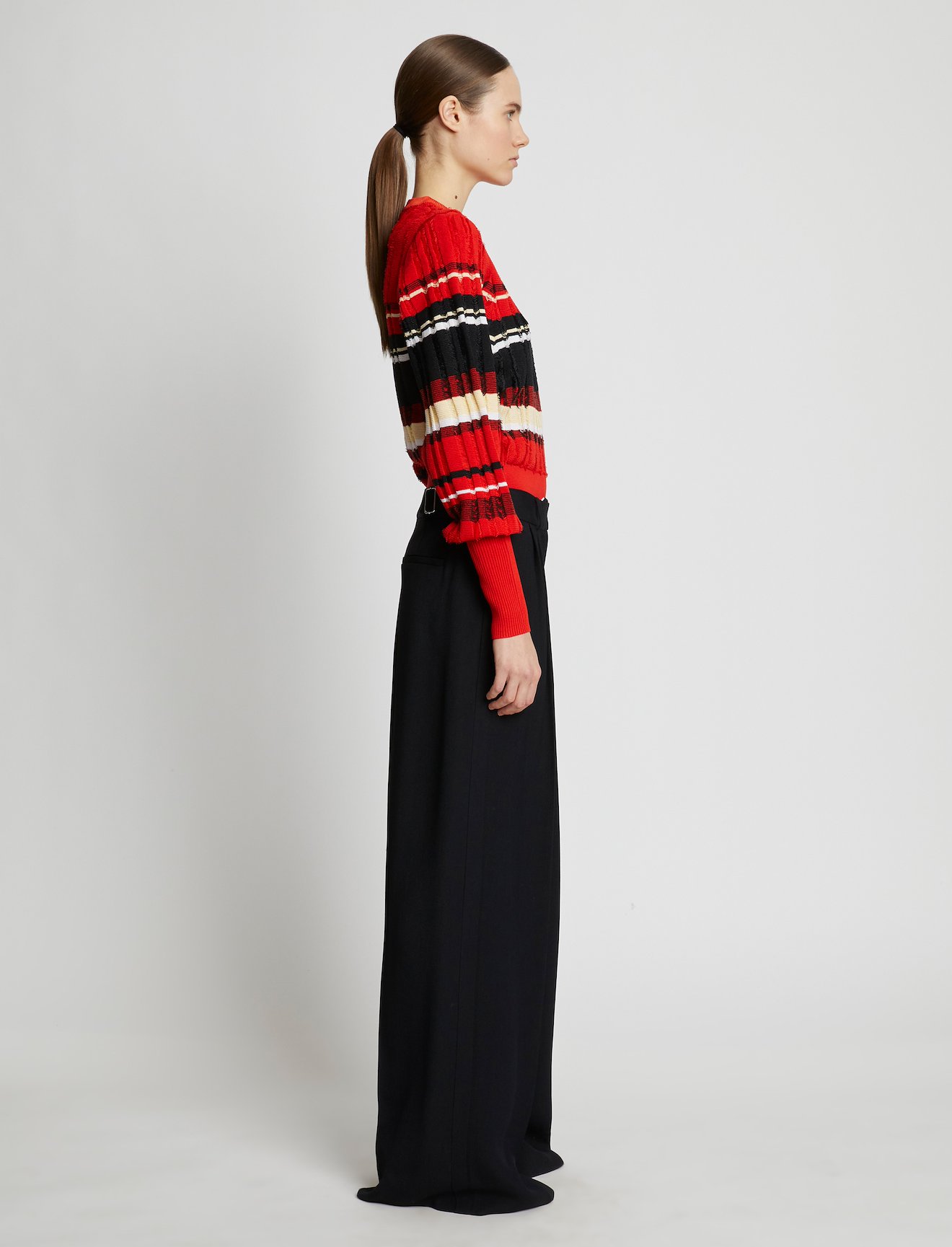 Textured Viscose Crepe Pants #1