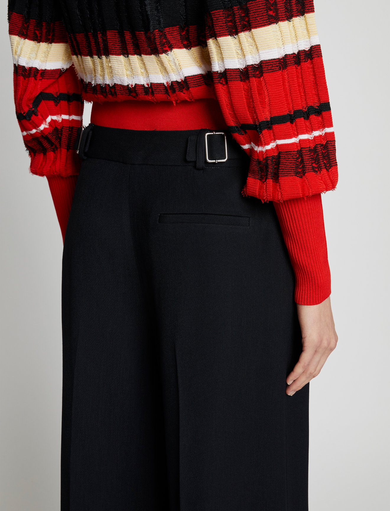 Textured Viscose Crepe Pants #3