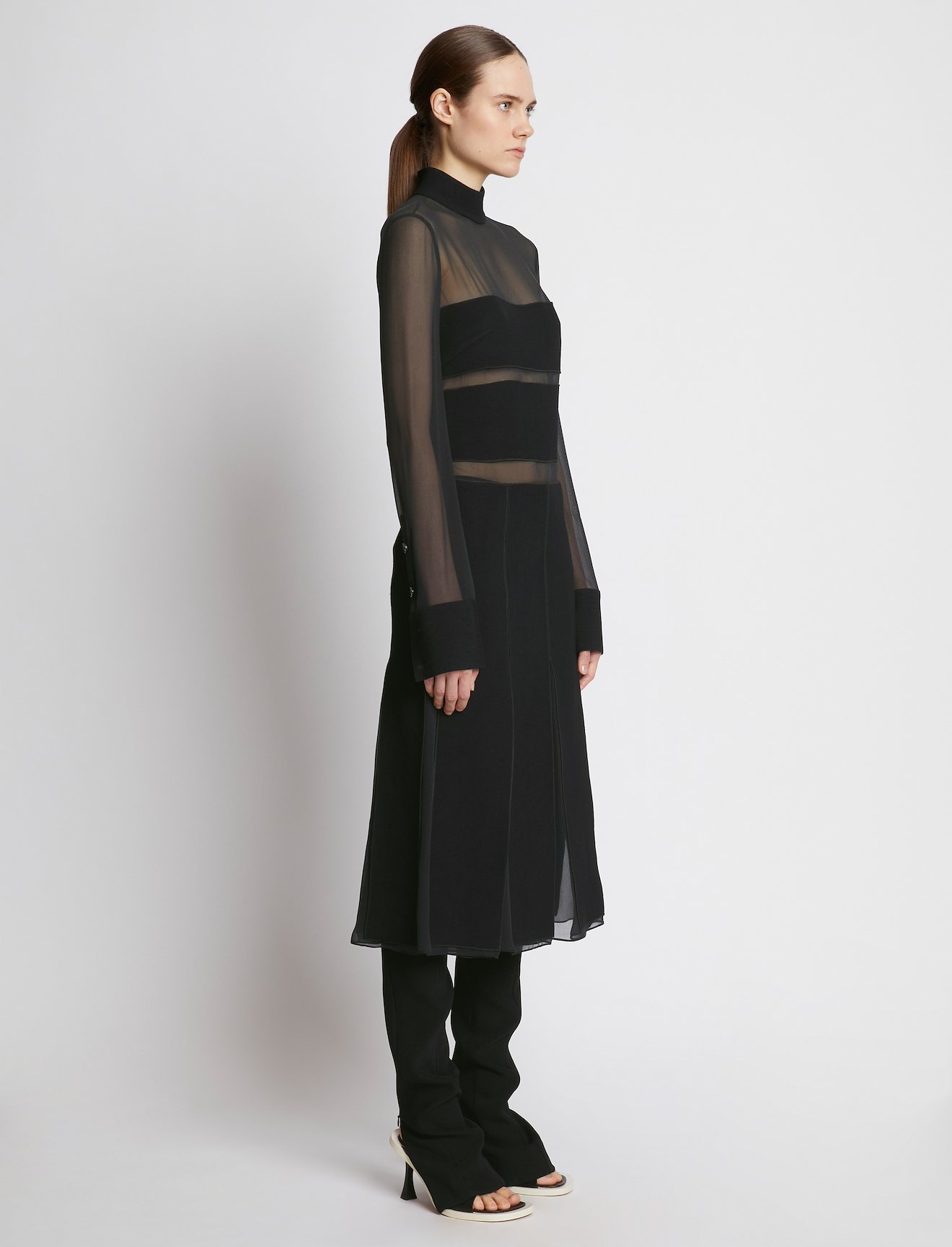 Textured Viscose Chiffon Dress #1