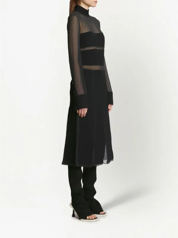 Sheer pleated 2024 skirt dress