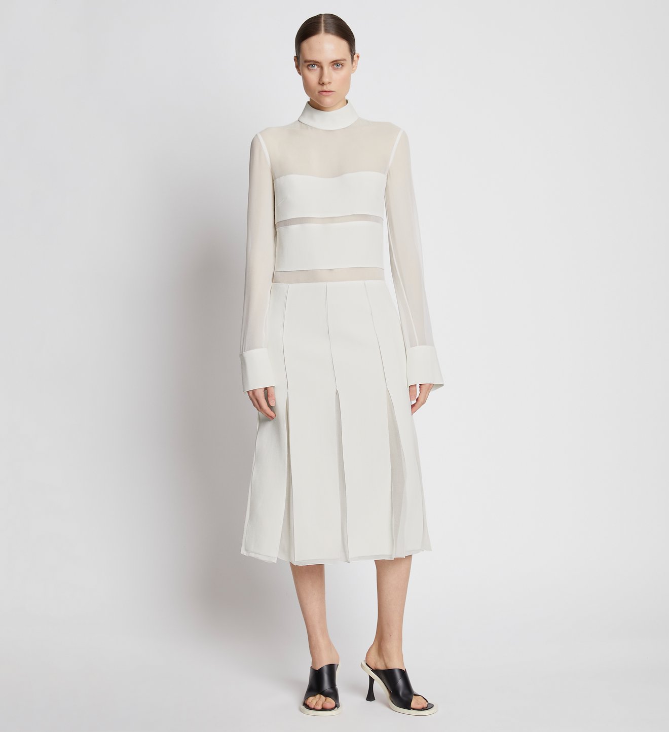 Textured Viscose Chiffon Dress
