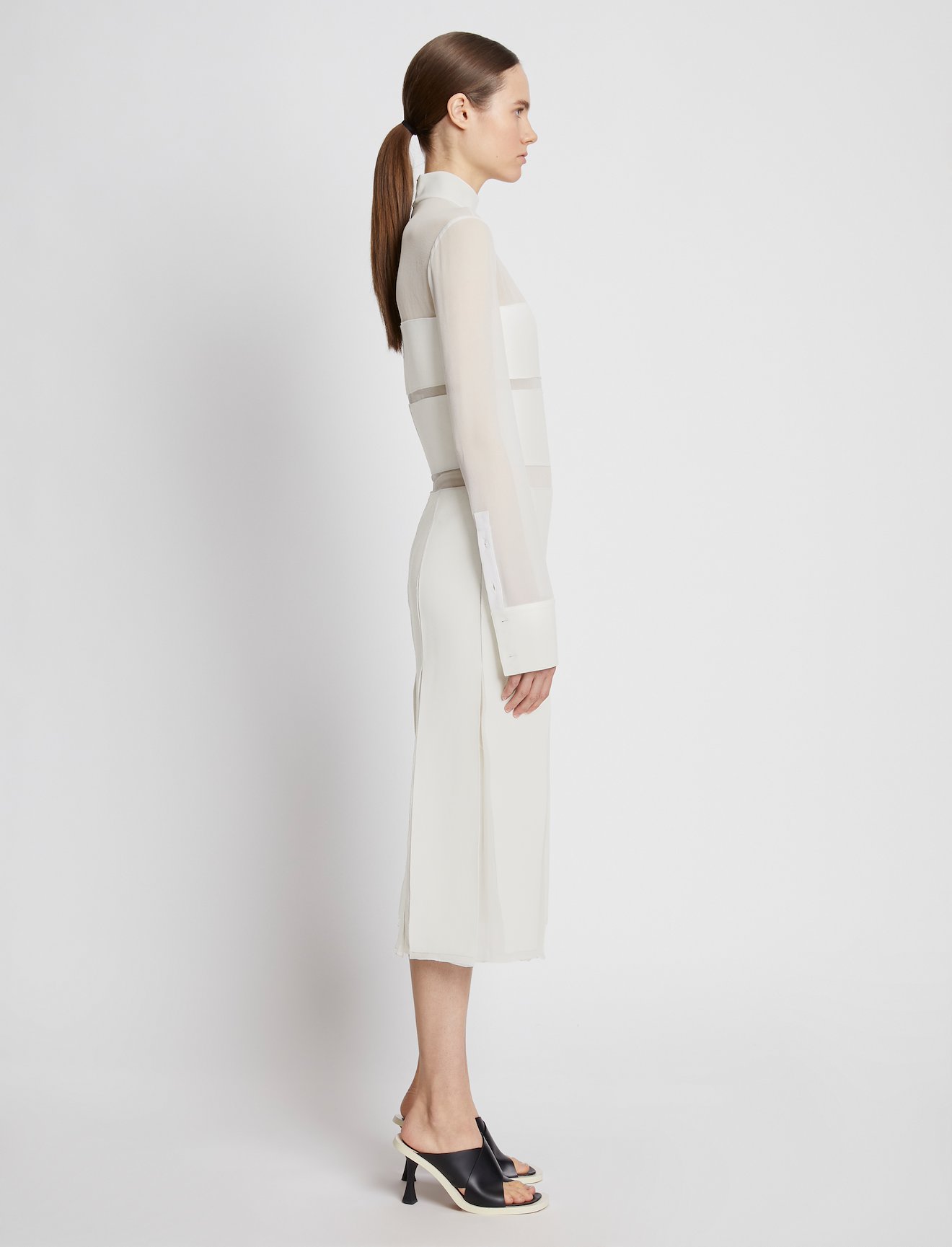 Textured Viscose Chiffon Dress #1