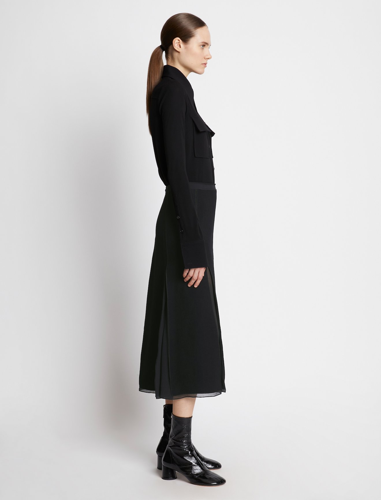 Textured Viscose Chiffon Skirt #1