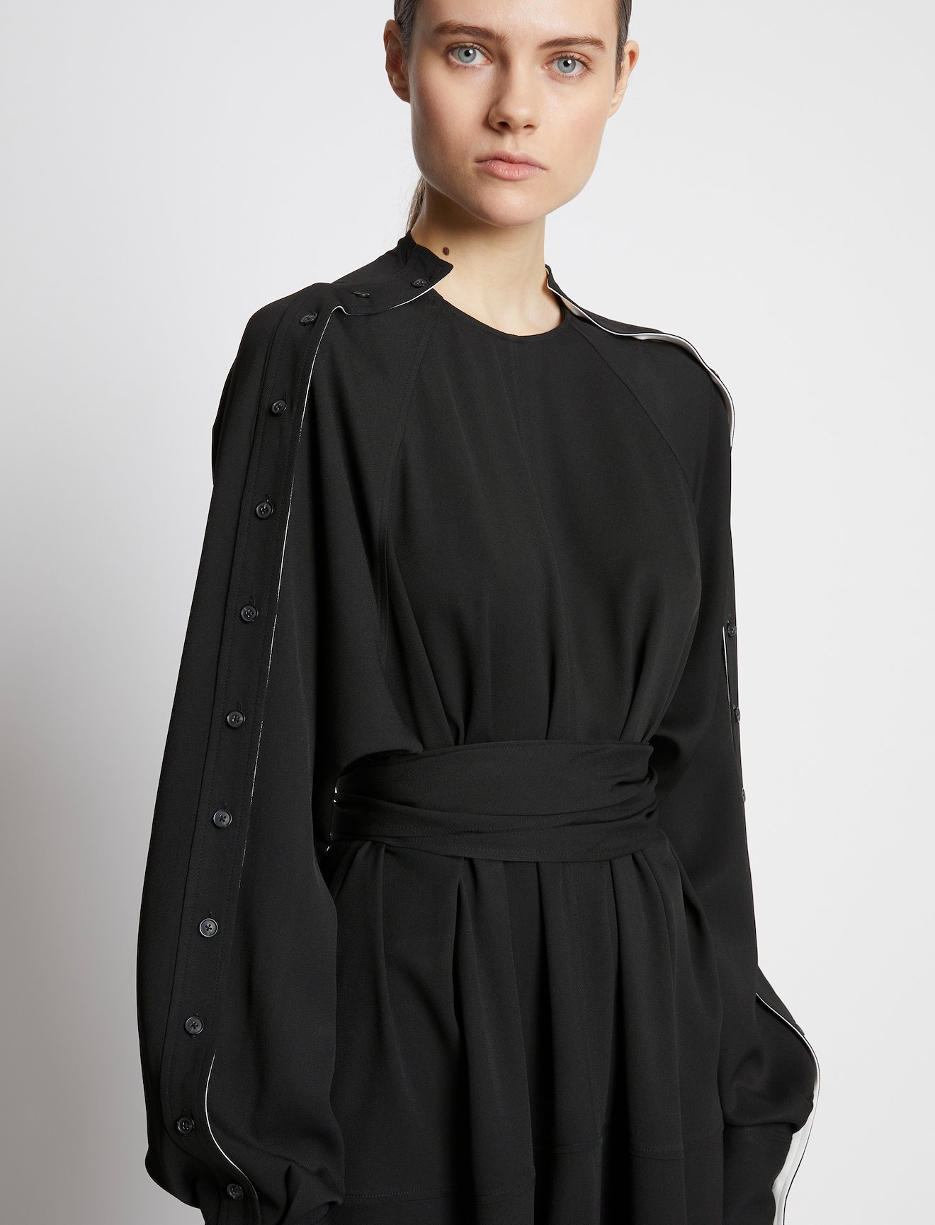 Lightweight Crepe Belted Dress #3