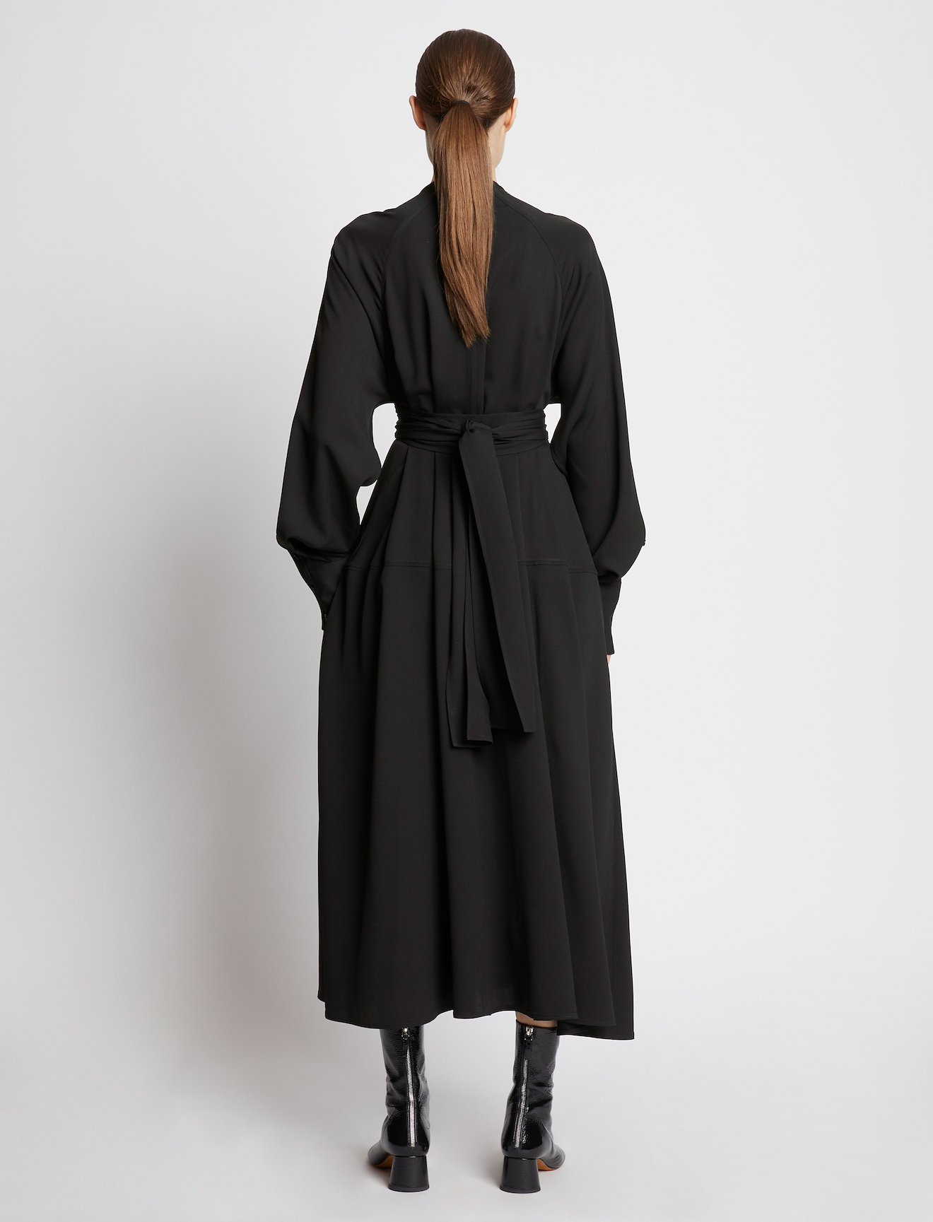 Lightweight Crepe Belted Dress #2