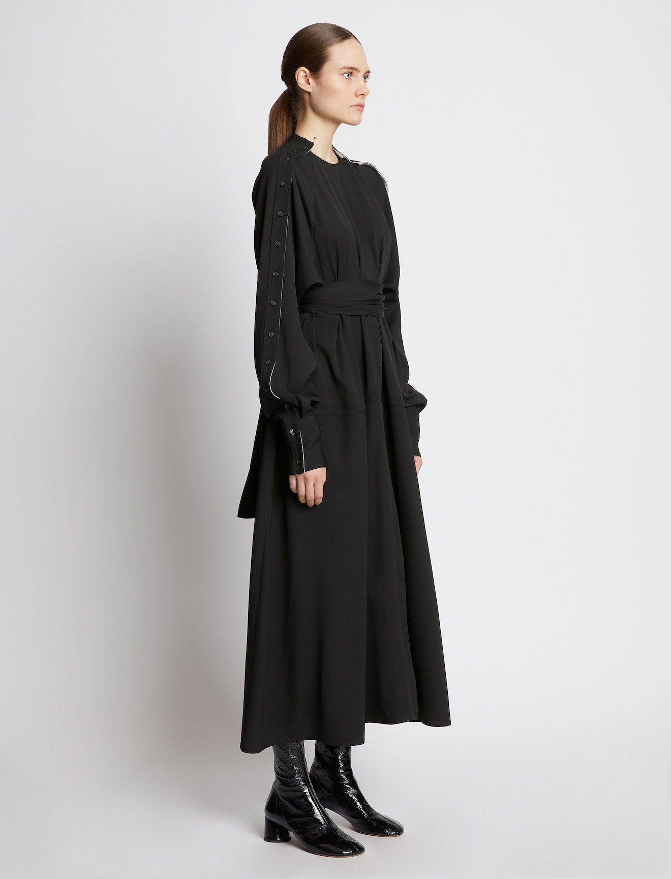 Lightweight Crepe Belted Dress #1