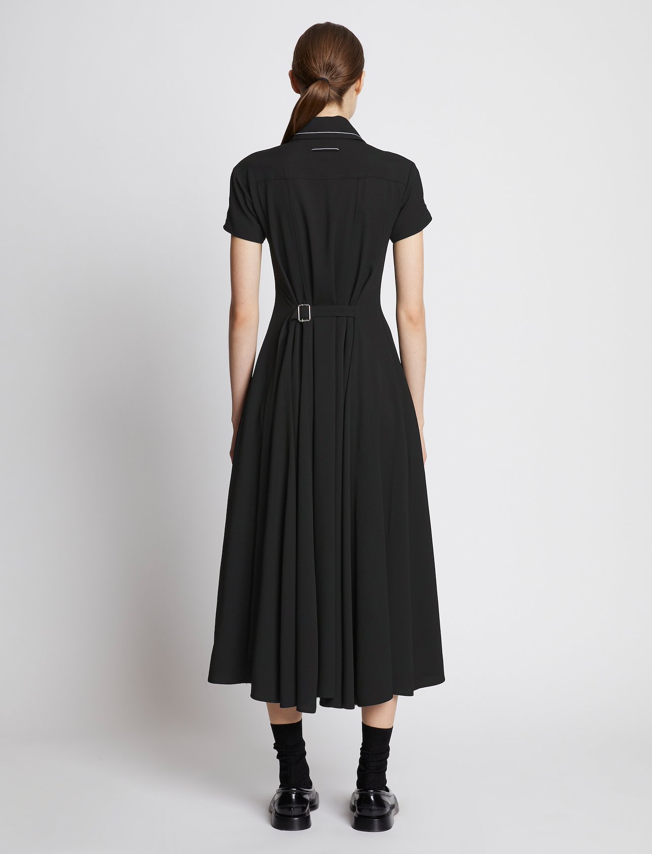 Lightweight Crepe Buttoned Dress #2
