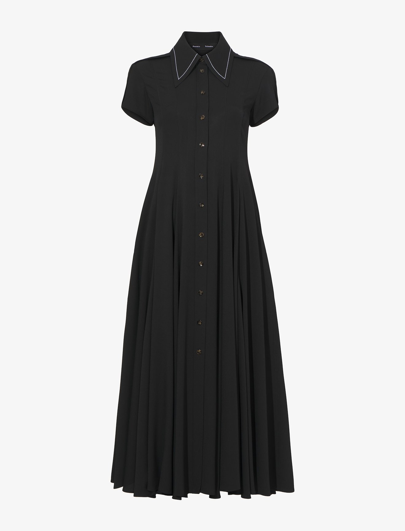 Lightweight Crepe Buttoned Dress #4