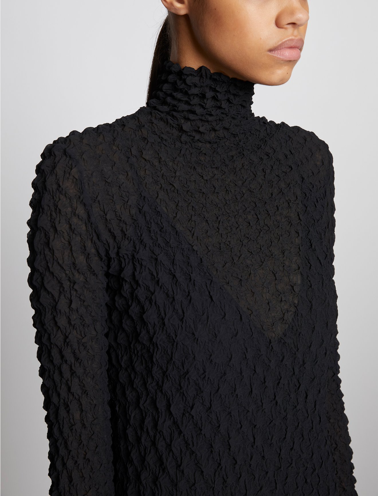 Shibori Turtleneck Dress #3