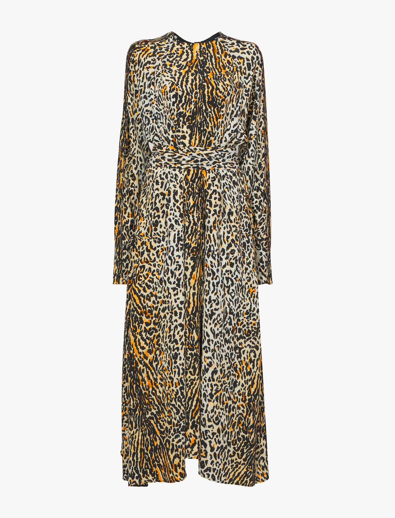 Printed Leopard Crepe Belted Dress #5