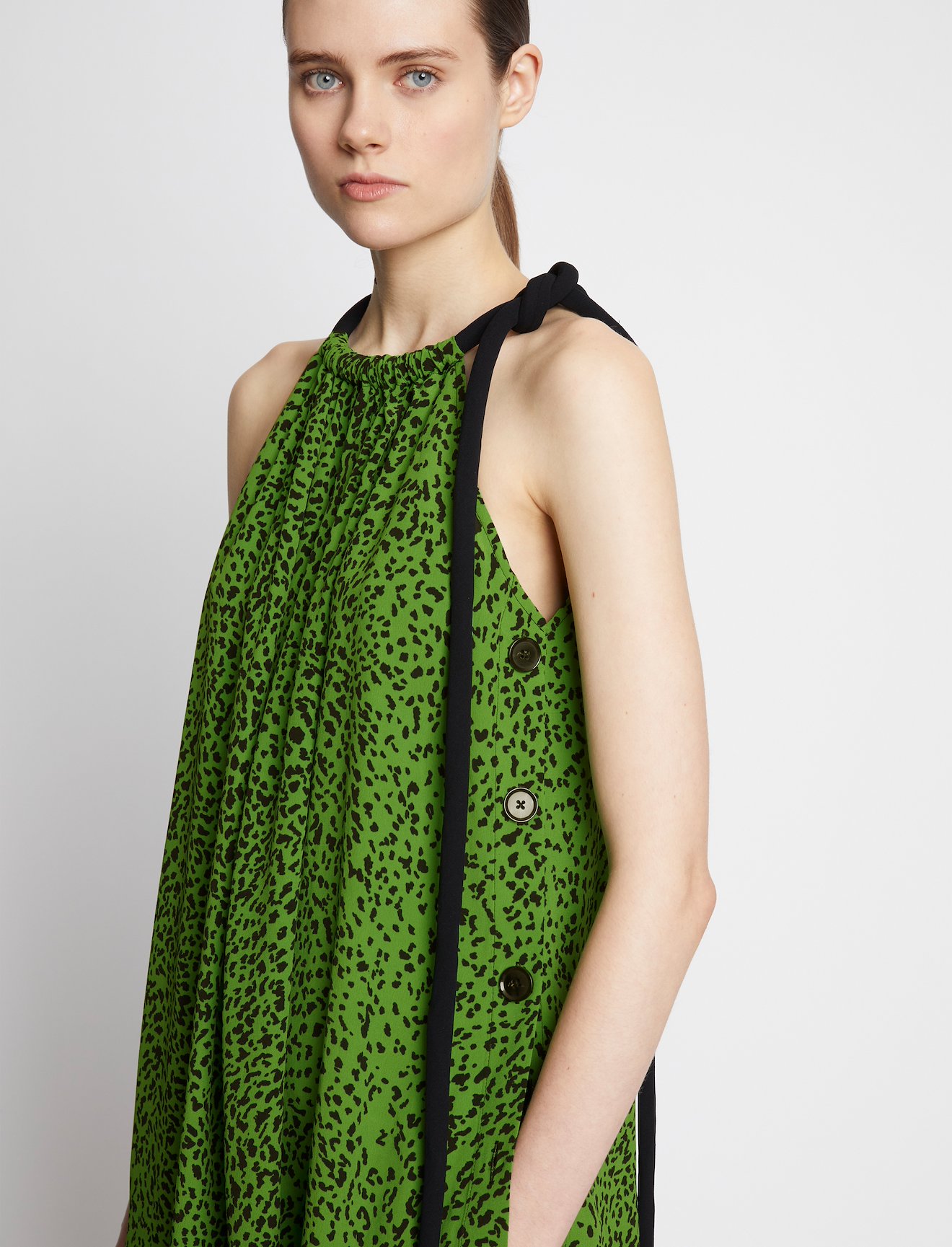 Printed Leopard Crepe De Chine Top #4