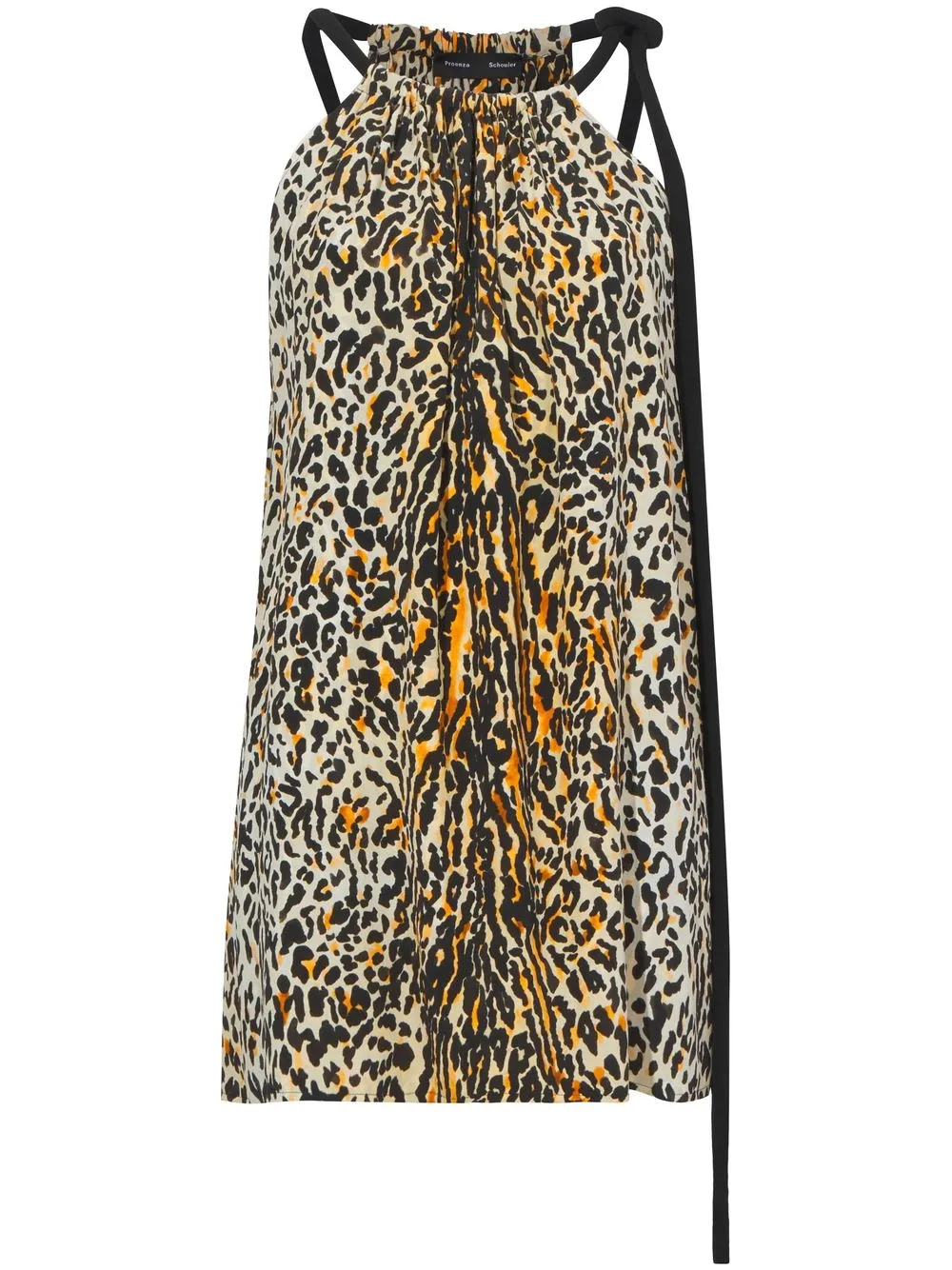 

Proenza Schouler cheetah print rope-detail crepe top - Neutrals