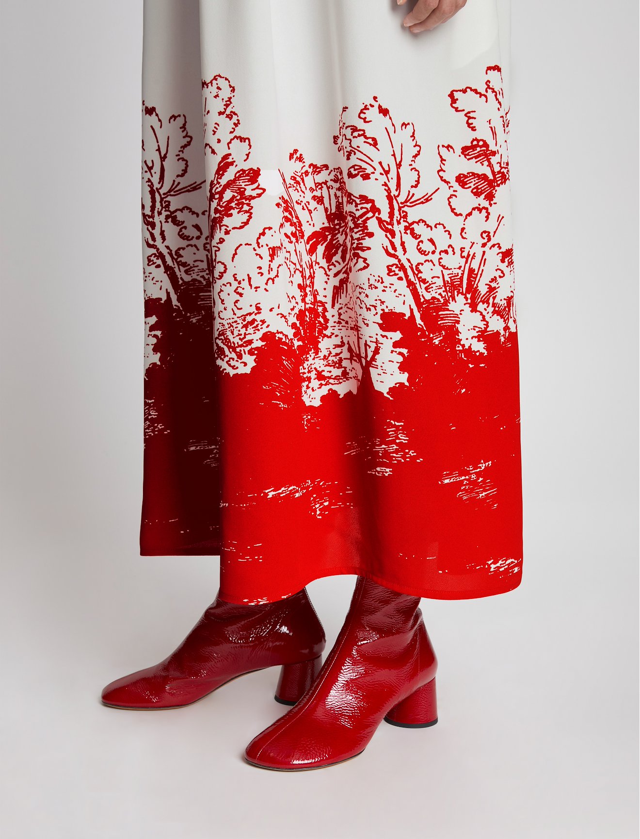 Mono Floral Printed Dress #3