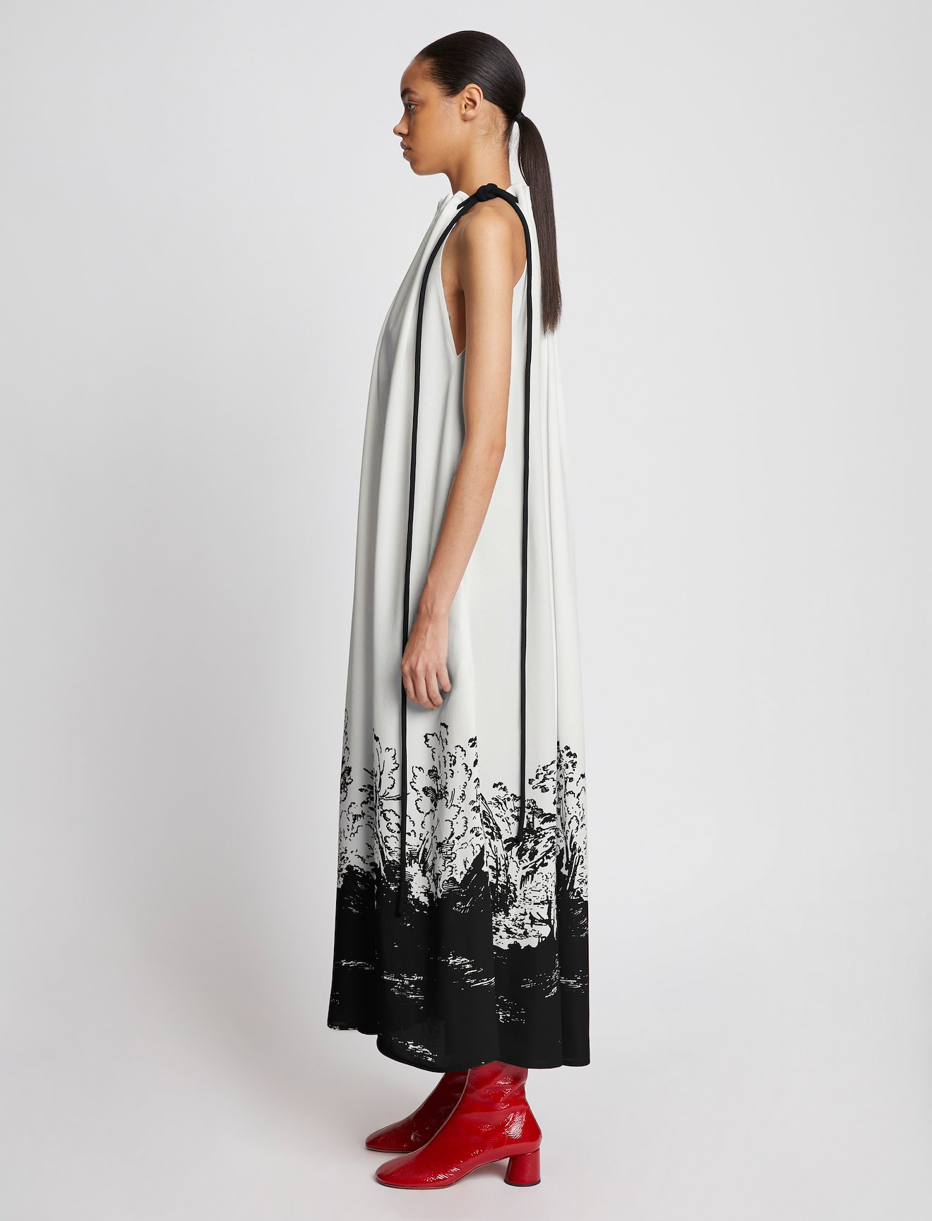 Mono Floral Printed Dress #1
