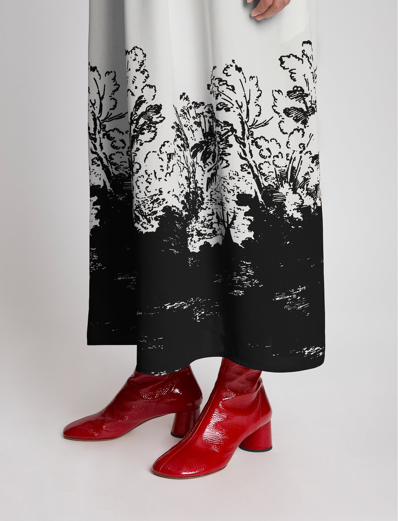 Mono Floral Printed Dress #3