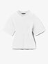 Eco Cotton Waisted T-Shirt in white | Proenza Schouler