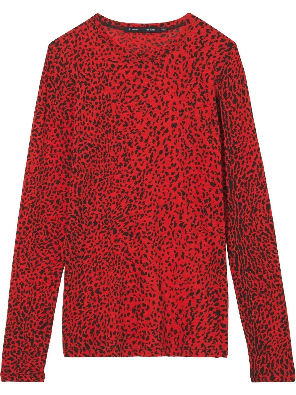 

Proenza Schouler cheetah-print long-sleeve T-shirt - Red